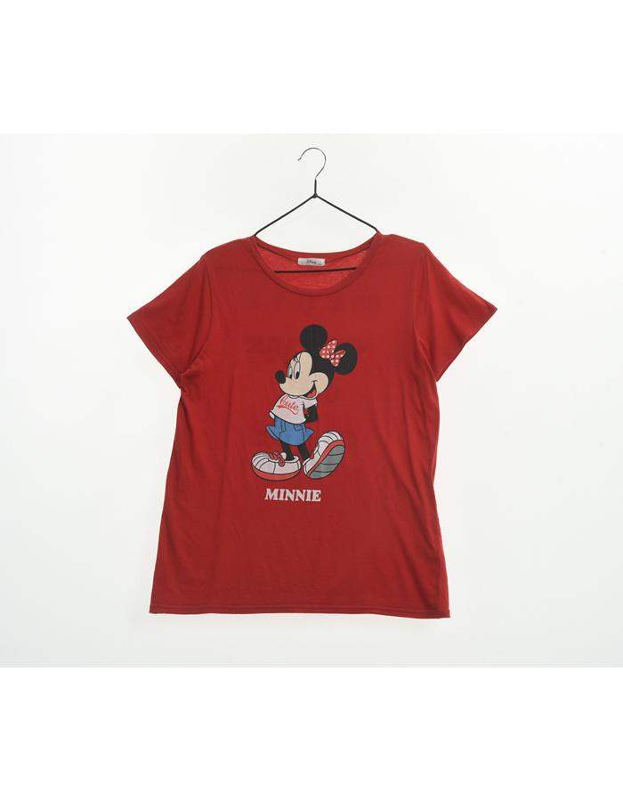 DISNEY 디즈니 미니마우스 반팔 티셔츠/WOMAN L